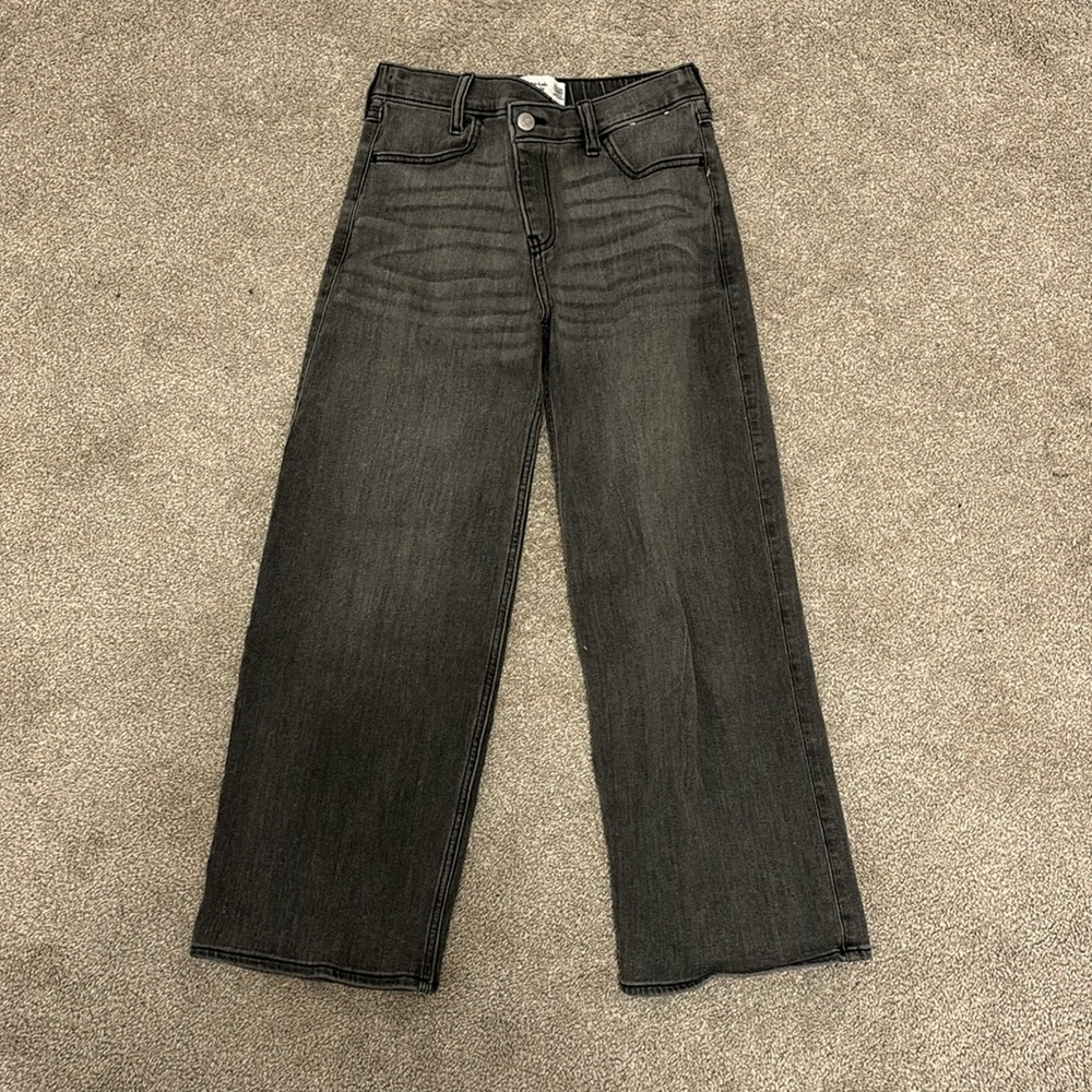 Abercrombie Girls high-rise wide-leg jeans